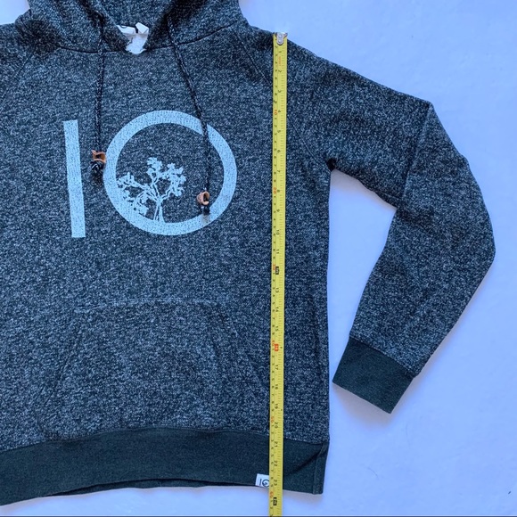 TenTree Black/Grey Hoodie with Big Logo - Picture 4 of 7